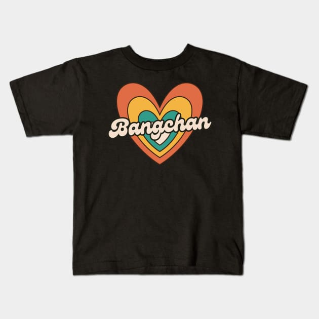 Retro Love Bangchan SKZ Kids T-Shirt by wennstore